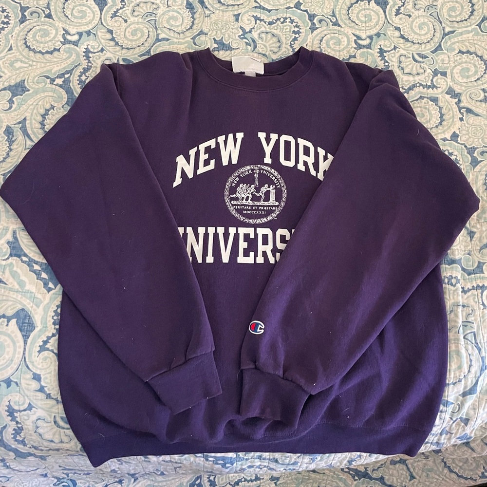 NYU Champion Violet Sweatshirt